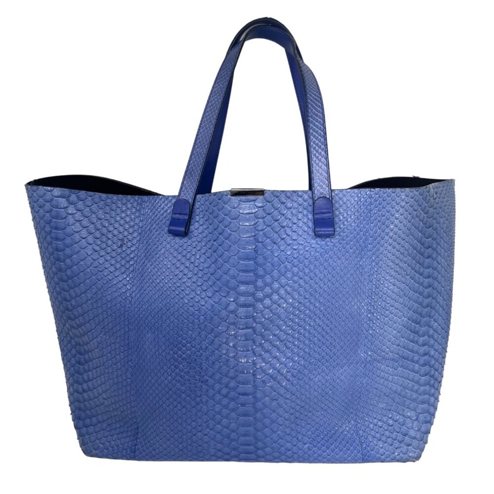 Victoria Beckham Large Blue Python Tote